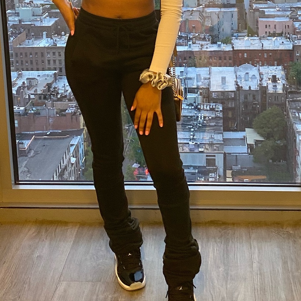 Black Stacked Sweats